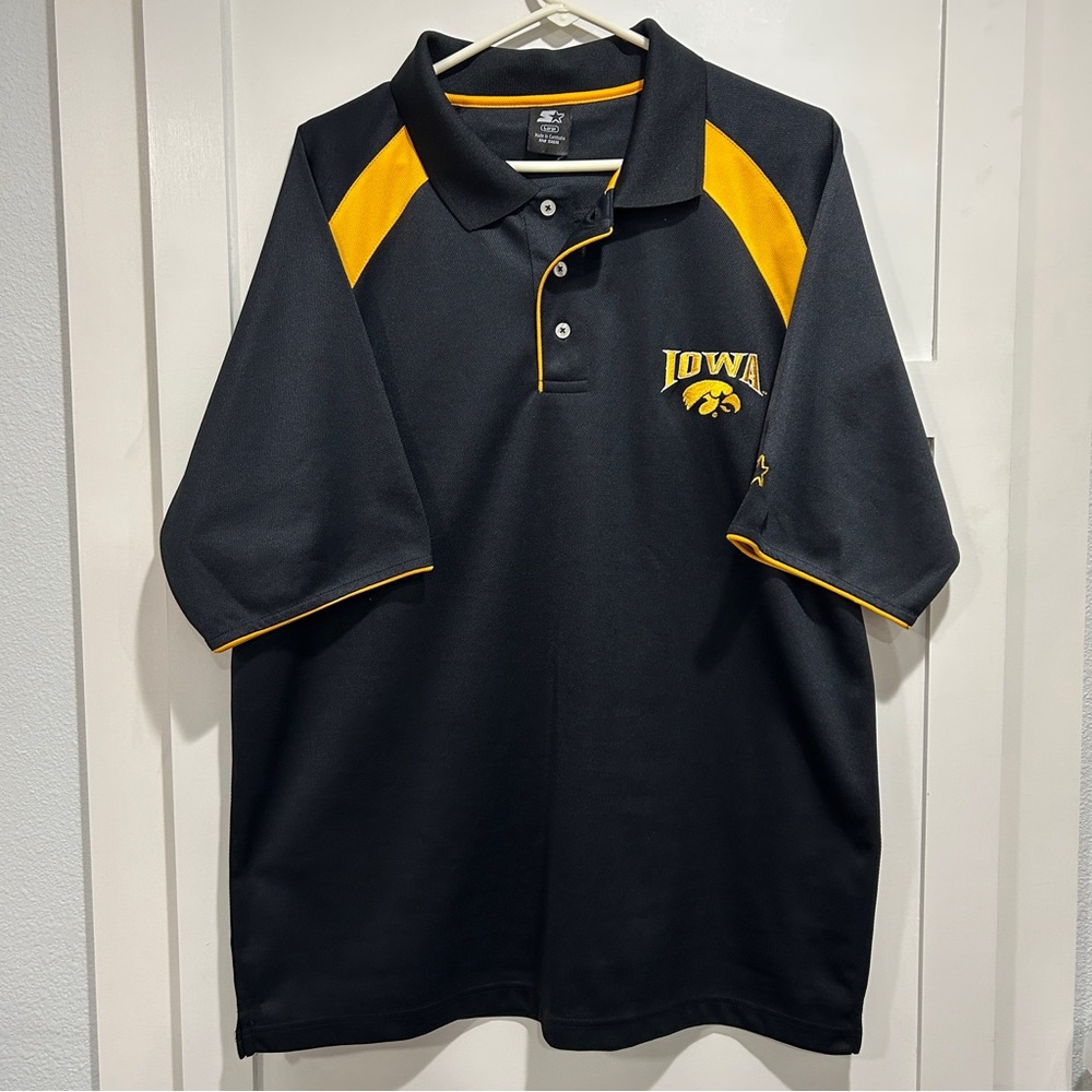 Starter Iowa Hawkeyes Men’s Polo Shirt size Large